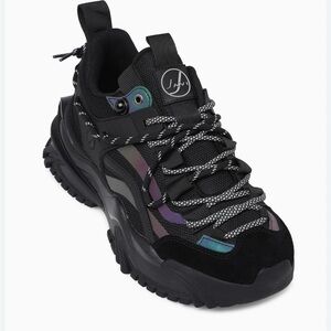 Kids JAVI Black Designer 3d Reflective Sneaker Size 10C